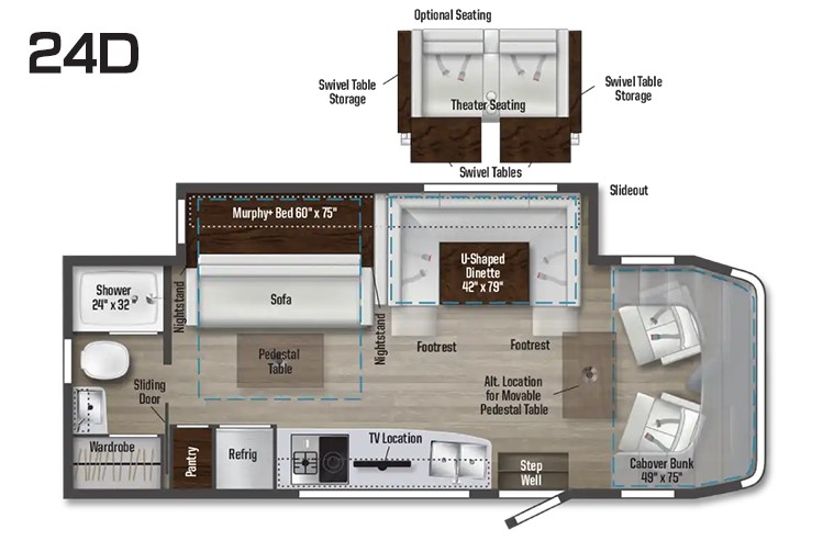 2024 WINNEBAGO VIEW 24D*22, , floor-plans-day image number 0